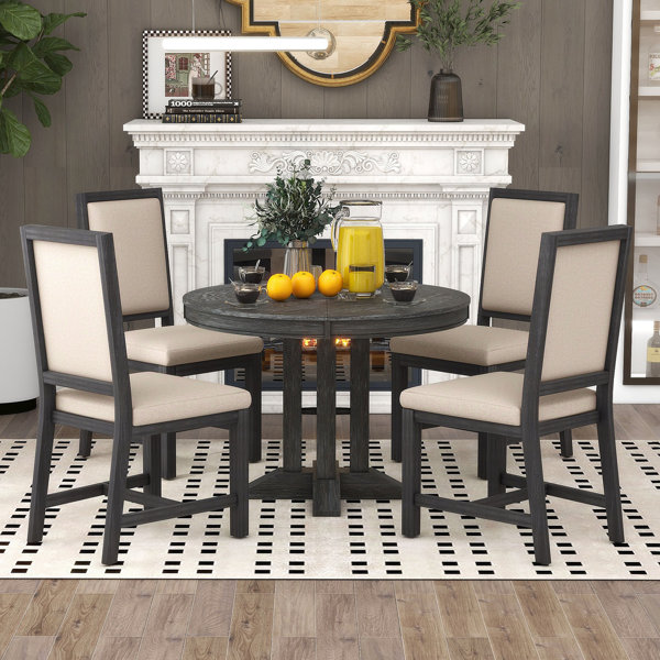 Red Barrel Studio® Extendable Dining Table Set Dining Room Set Kitchen ...